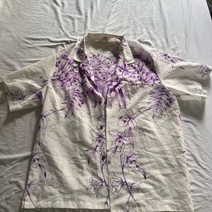 Floral print button up